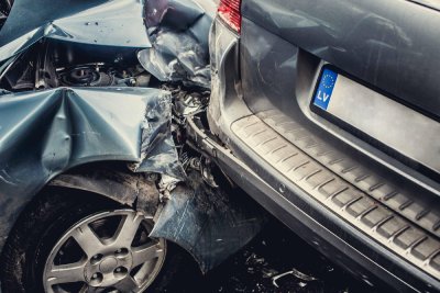 Image of an auto accident involving two cars